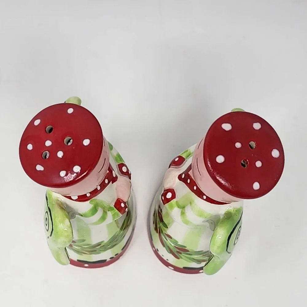 Burton & Burton Christmas Angel Salt and Pepper Shakers Hand Painted‎ Set